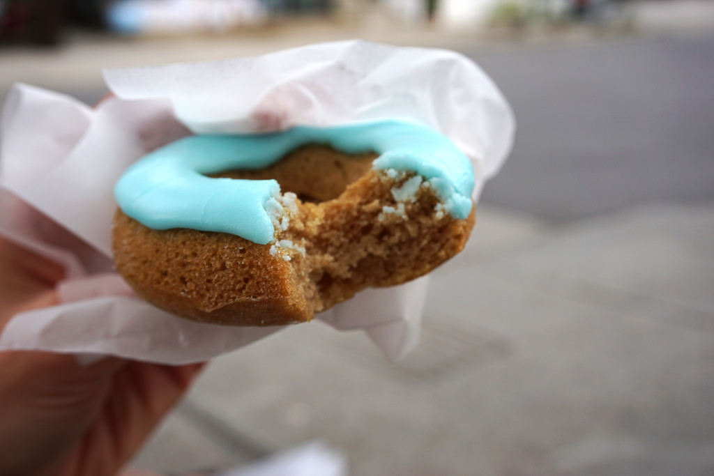 Gluten free doughnut from Petit Lapin Bakery - gluten free bakery in Montreal, Quebec, Canada