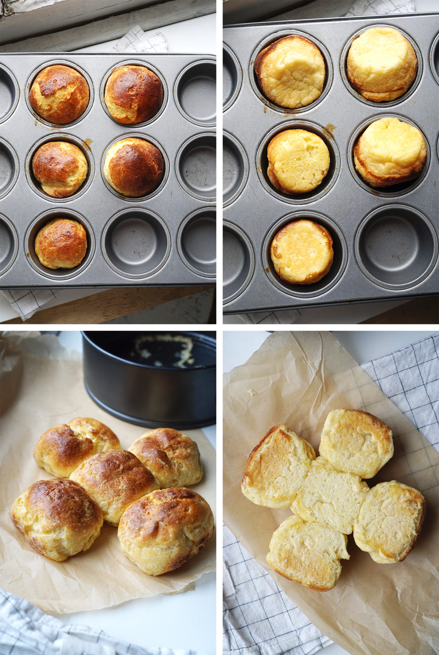 Drying brioche bread upside down to avoid a soggy bottom